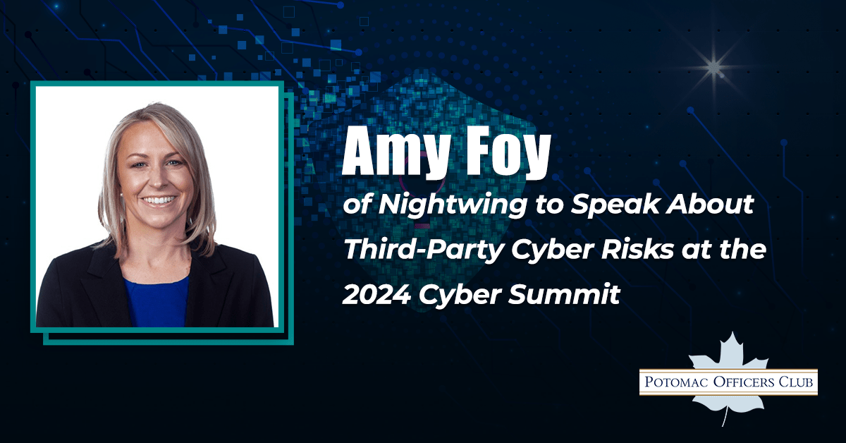 Nightwing’s Amy Foy to Speak About Third-Party Cyber Risks at the 2024 Cyber Summit Headshot of Amy Foy beside a text saying Nightwing’s Amy Foy to Speak About Third-Party Cyber Risks at the 2024 Cyber Summit