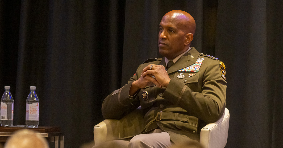 Deputy Chief of Staff G-6 Jeth Rey keynotes the 2025 Army Summit, from Potomac Officers Club
