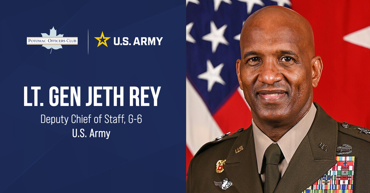 Deputy Chief of Staff G-6 Jeth Rey speaks about the Army's progress in establishing a unified network