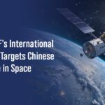 Satellite above Earth. Competition with China in the space realm is heating up as the U.S. announces its Space Force's international strategy.