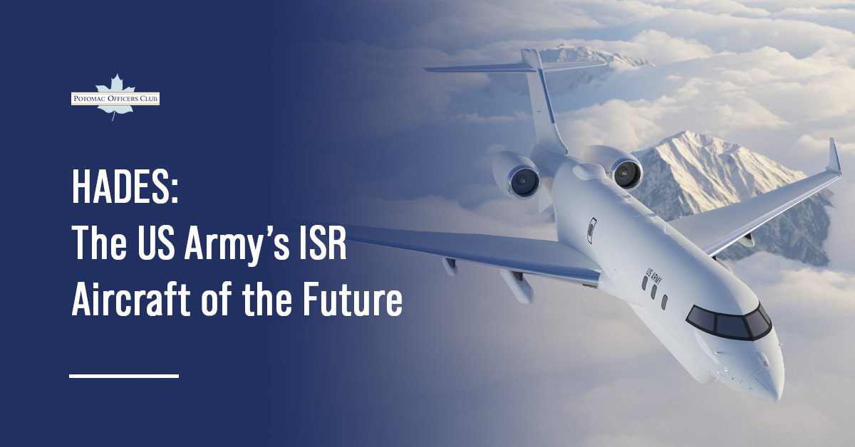 Graphic of the HADES aircraft rendering and text 