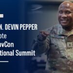 Graphic of Maj. Gen. Devin Pepper promoting his keynote at the 2025 GovCon International Summit