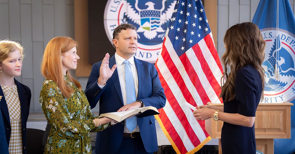 Matthew Kozma at his swearing in ceremony as DHS under secretary for intelligence and analysis. Photo: U.S. Department of Homeland Security Matthew Kozma. Kozma will keynote the 2026 Intel Summit