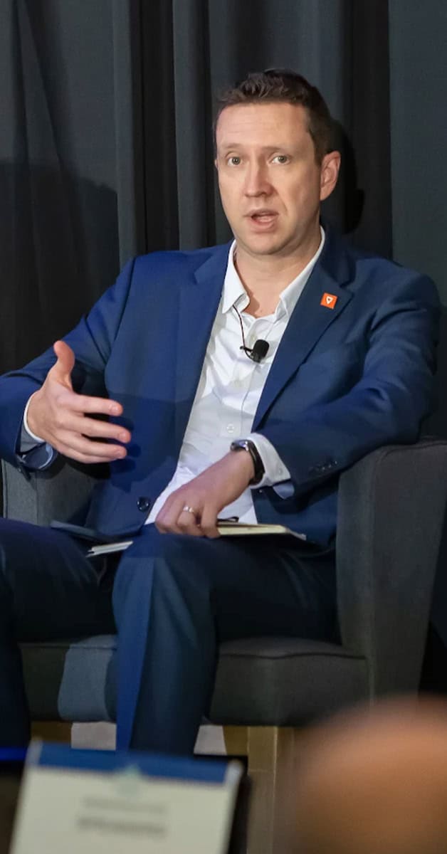Nick Weir. The Legion Intelligence executive spoke on the Project Overmatch panel at the 2026 Navy Summit.